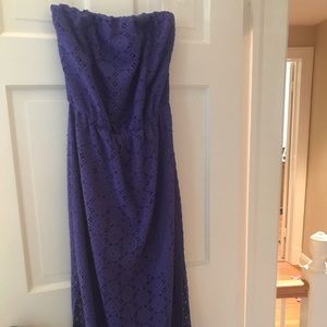 Lilly Pulitzer Purple Maxi Lace Dress - size L